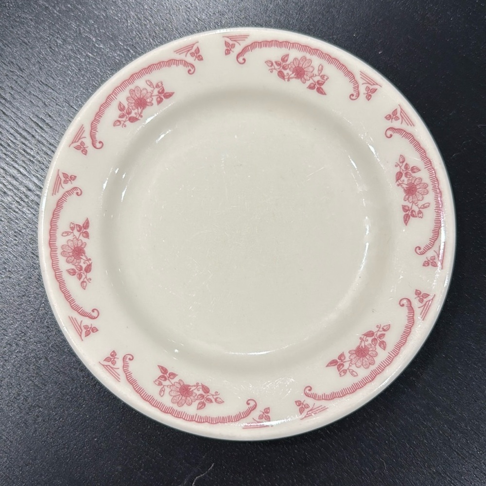 Homer Laughlin Restaurant Ware American Rose Side Dish Plate Pink Florals